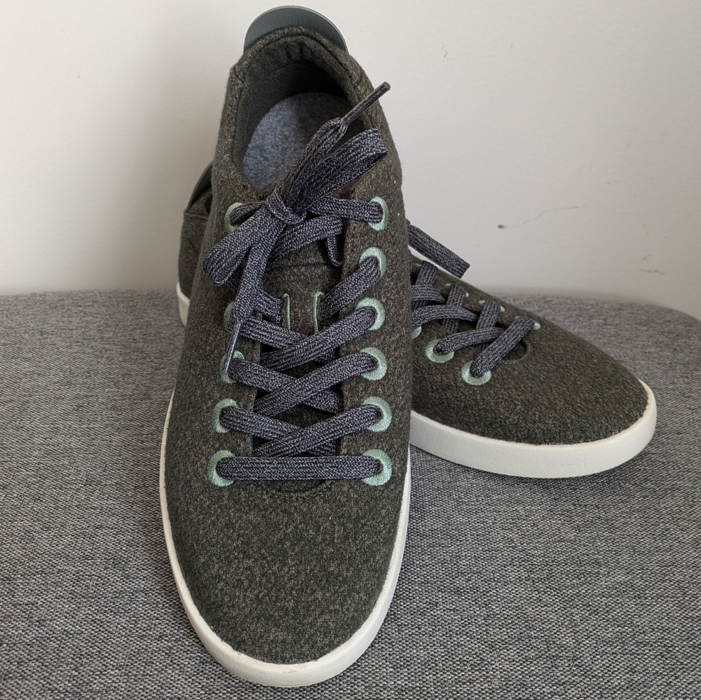 AllBirds Gray White Piper Merino Wool Women's Size 11 Sneakers Shoes - Picture 2 of 16